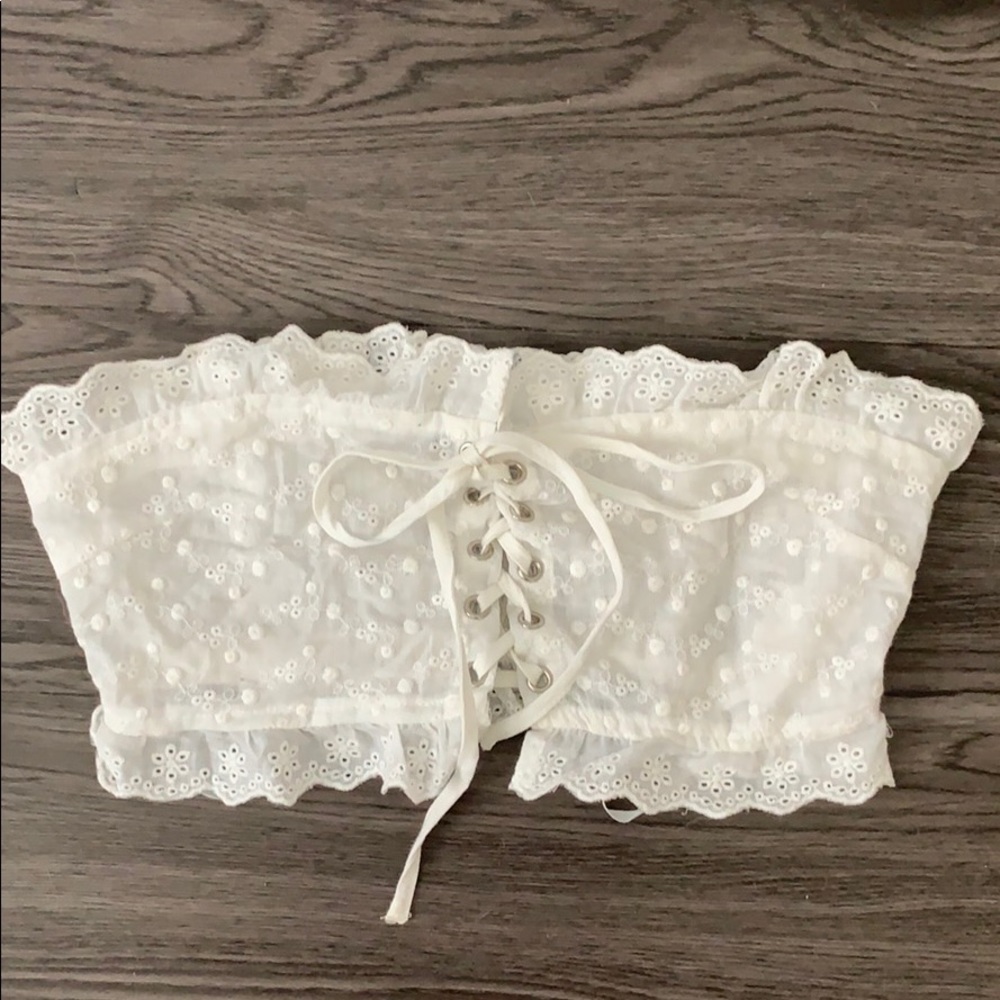 Lace Up Tube Top
